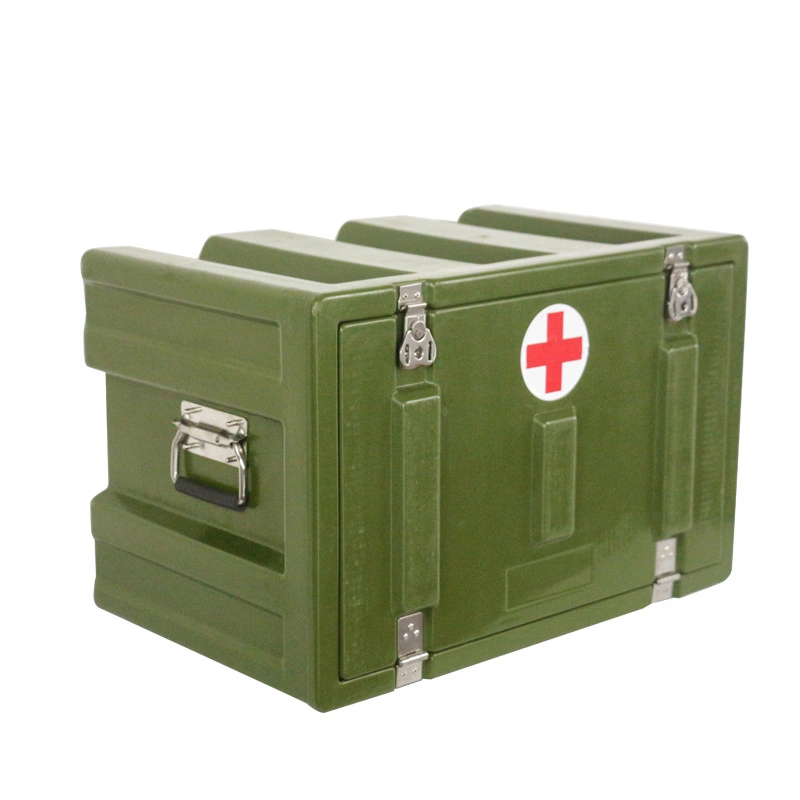 Caja médica de plástico militar de estilo militar verde personalizado