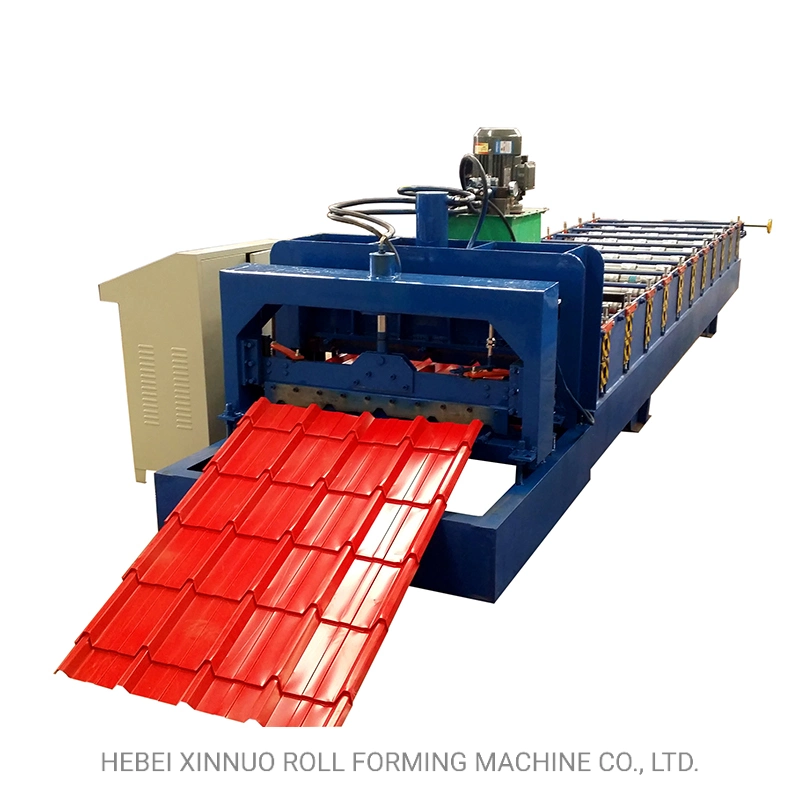 840 Tiles Glazed Roll Forming Machine Hydraulic Press Metal Sheet Roof Tile Making Machinery