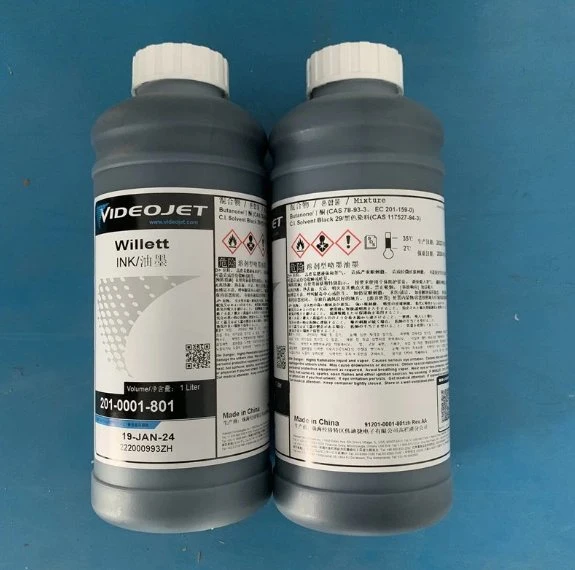 Videojet Original Compatible 201-0001-801 1L Printer Ink Black Ink for Inkjet Printer