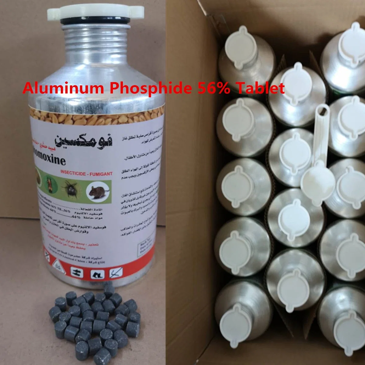 Insecticide à base de phosphure d'aluminium à 56% en comprimé 20859-73-8 Phosphure d'aluminium à 57% en comprimés Pesticides