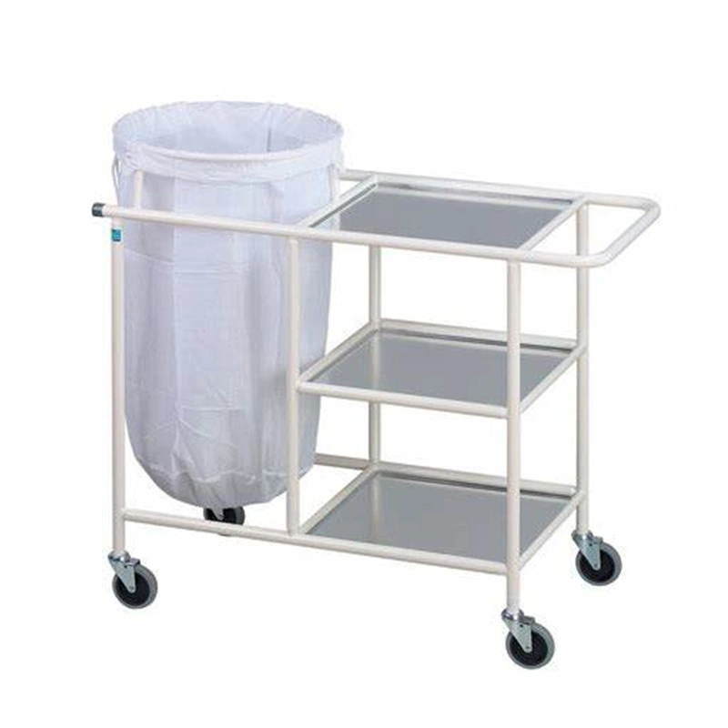 Commercial Equipment Stainless Steel 3 Layers Tray Food Distribution Handcart Cupboard Hospital Food Trolley