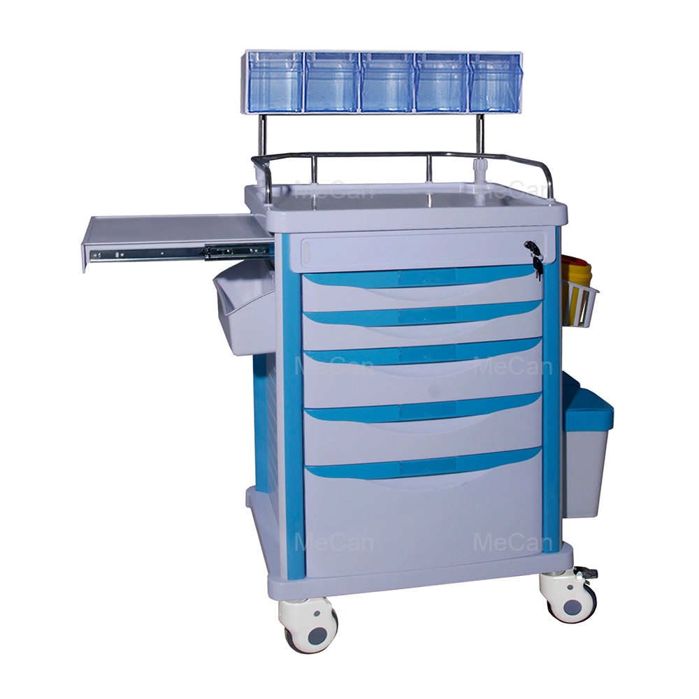 Customized Stainless Steel Two-Drawer Collecting Nursing Trolley Hospital Cart with Good Service