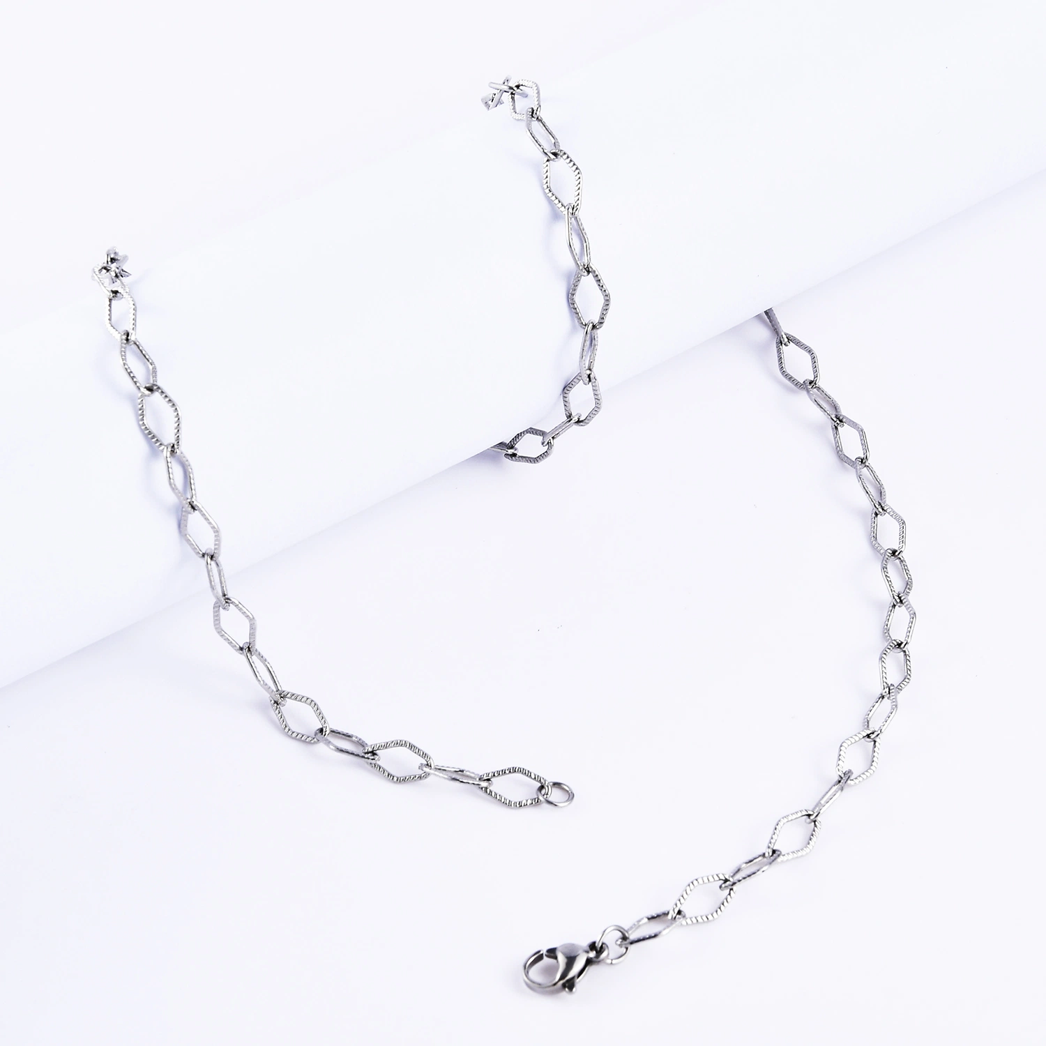 Wholesale/Supplier Fashion Jewelry Accessories Gold Plated Stainless Steel Bracelet Anklet Necklace for Pendant Design