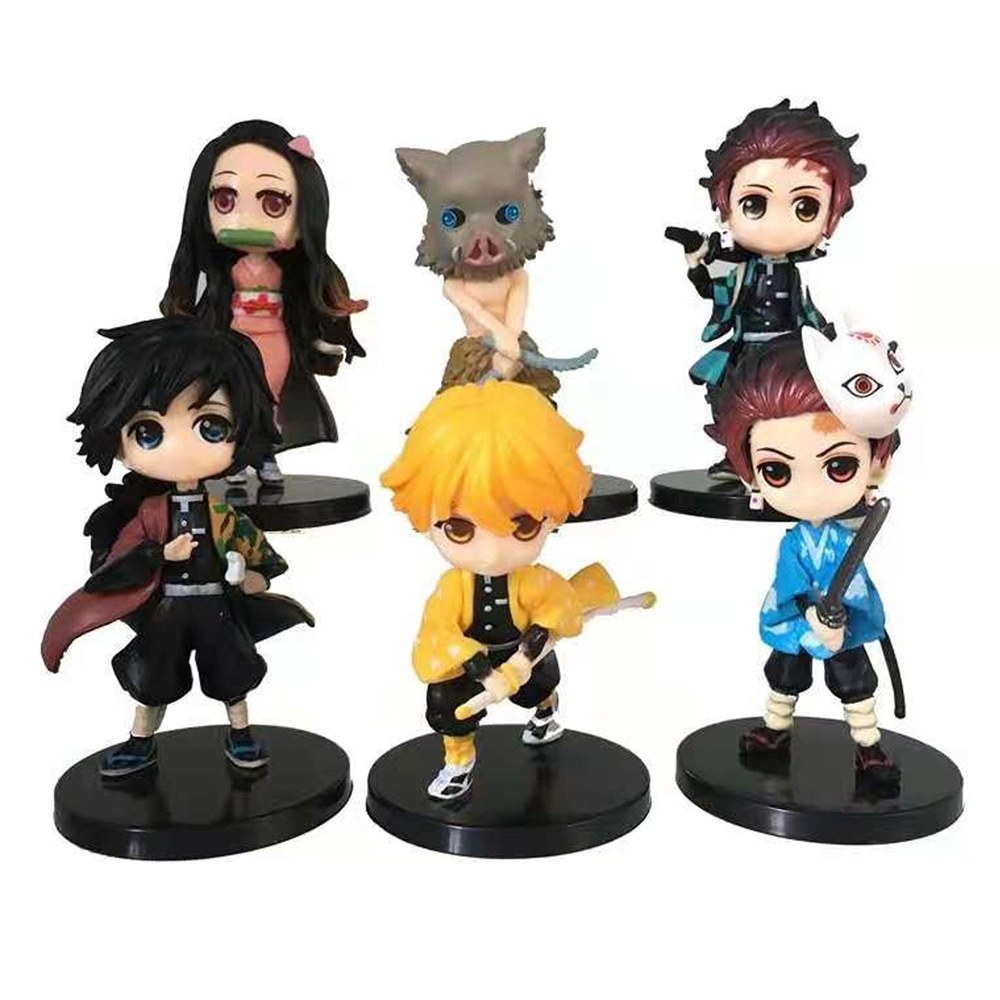 OEM/ODM Demon Slayer Action Figure Handwork Peripheral Animation Model Wholesale/Supplier 3D Plastic Anime Figure Toys Cake Accessories Demon Slayer