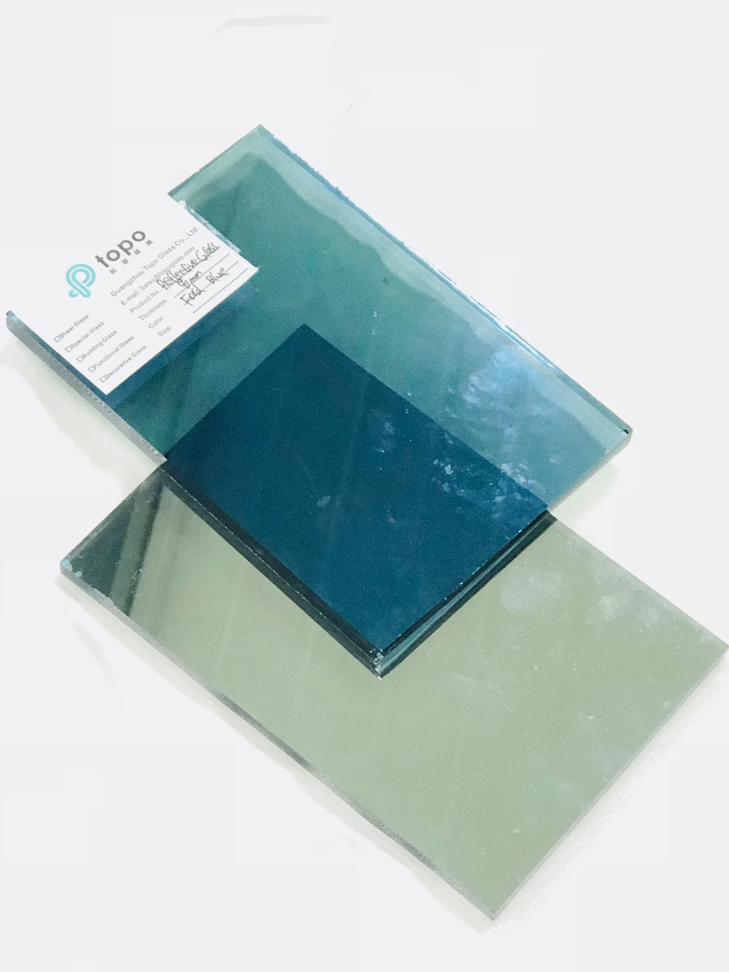 5mm 6mm 8mm 10mm 12mm Ford Blue Coated Reflective Glass for Sample (R-MB)