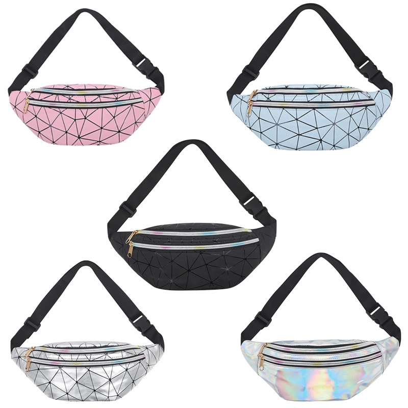 Les sacs Fanny brillante Taille holographique sacs sac banane Crossbody pour les femmes