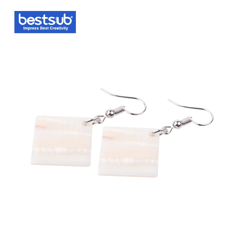 Bestsub Sublimation Square Shell Earring Fashion Jewelry Gift (19*19mm)