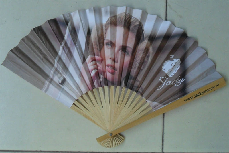 Bamboo Paper Folding Hand Fan for Promotion