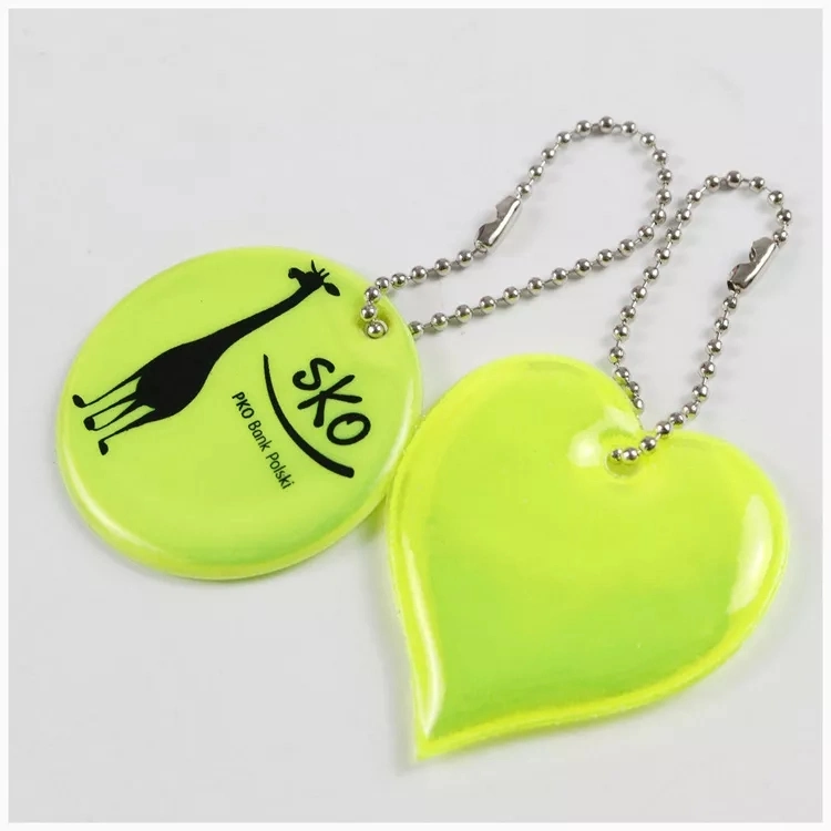 PVC Safety Pendant, Customized Reflective Keychain, Reflective PVC Label, High Visibility Pendant, Reflective Hanger, PVC Pendant, Promotional Gift Pendant