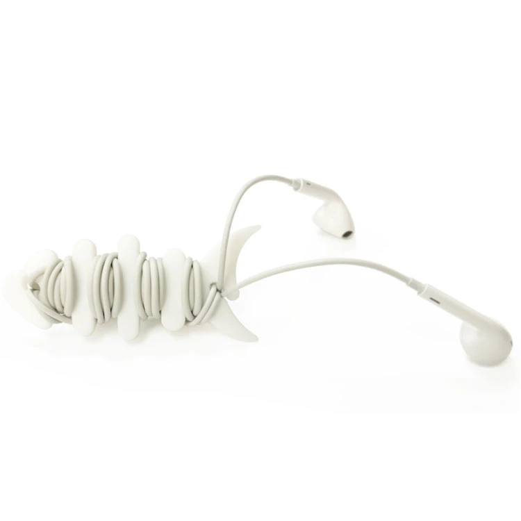 Fishbone Shaped Silicone Wire Cord Wrap