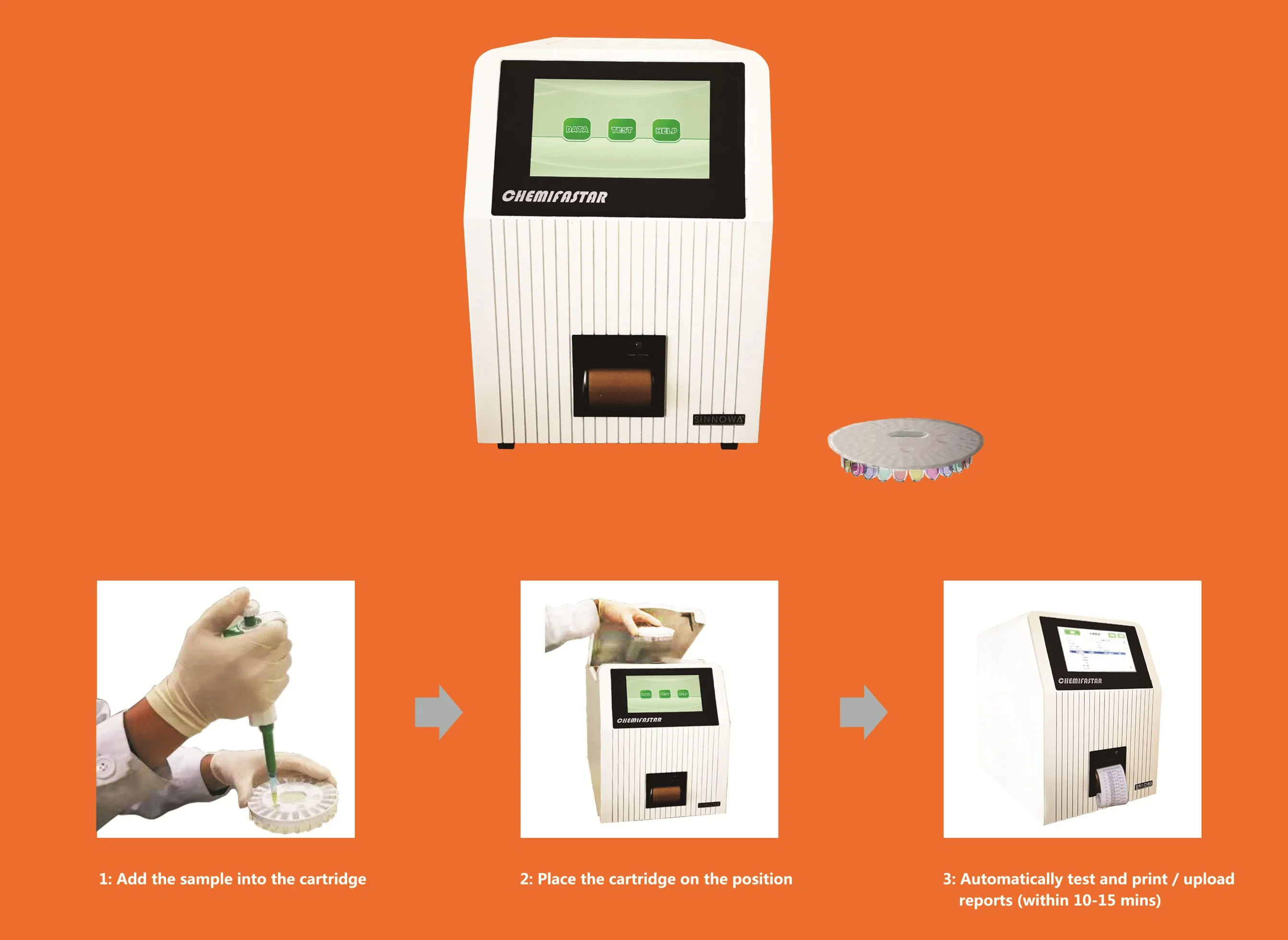 El analizador de Química de Poct Mini completamente automática de la Bioquímica Analyzer para los POC Chemifastar prueba fácil de usar con resultados precisos