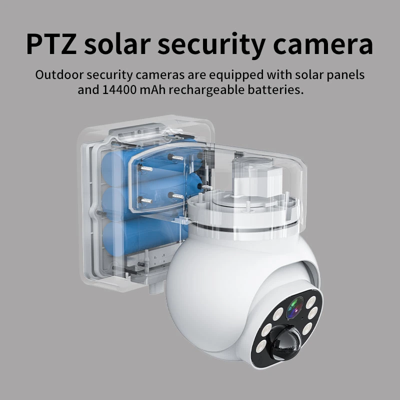 3MP PTZ Outdoor 2K Solar Camera 4G SIM Card Slot Support Ubox APP Security WiFi CCTV 4G Cameras