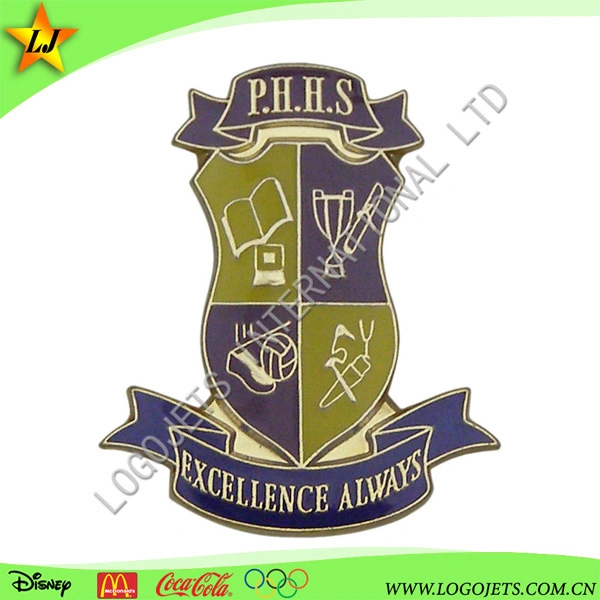 Custom High Quality School Pin Badge Lapel Pin with Clutch