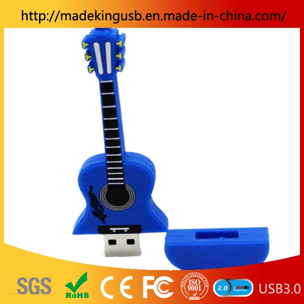 Geschenk Custom PVC Musikinstrument Gitarre USB-Flash-Laufwerk