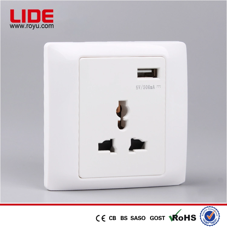 Multi Function Socket with USB Charge, Micro USB Power Socket