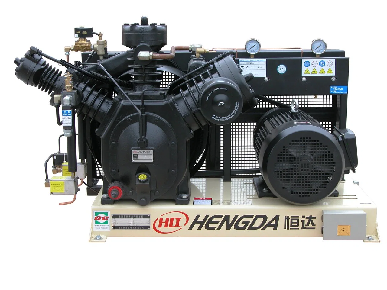 Factory Supply Henda High Pressure Industrial Booster Stable Three Stage Piston Air Compressor for Plastic Blow Molding Machine