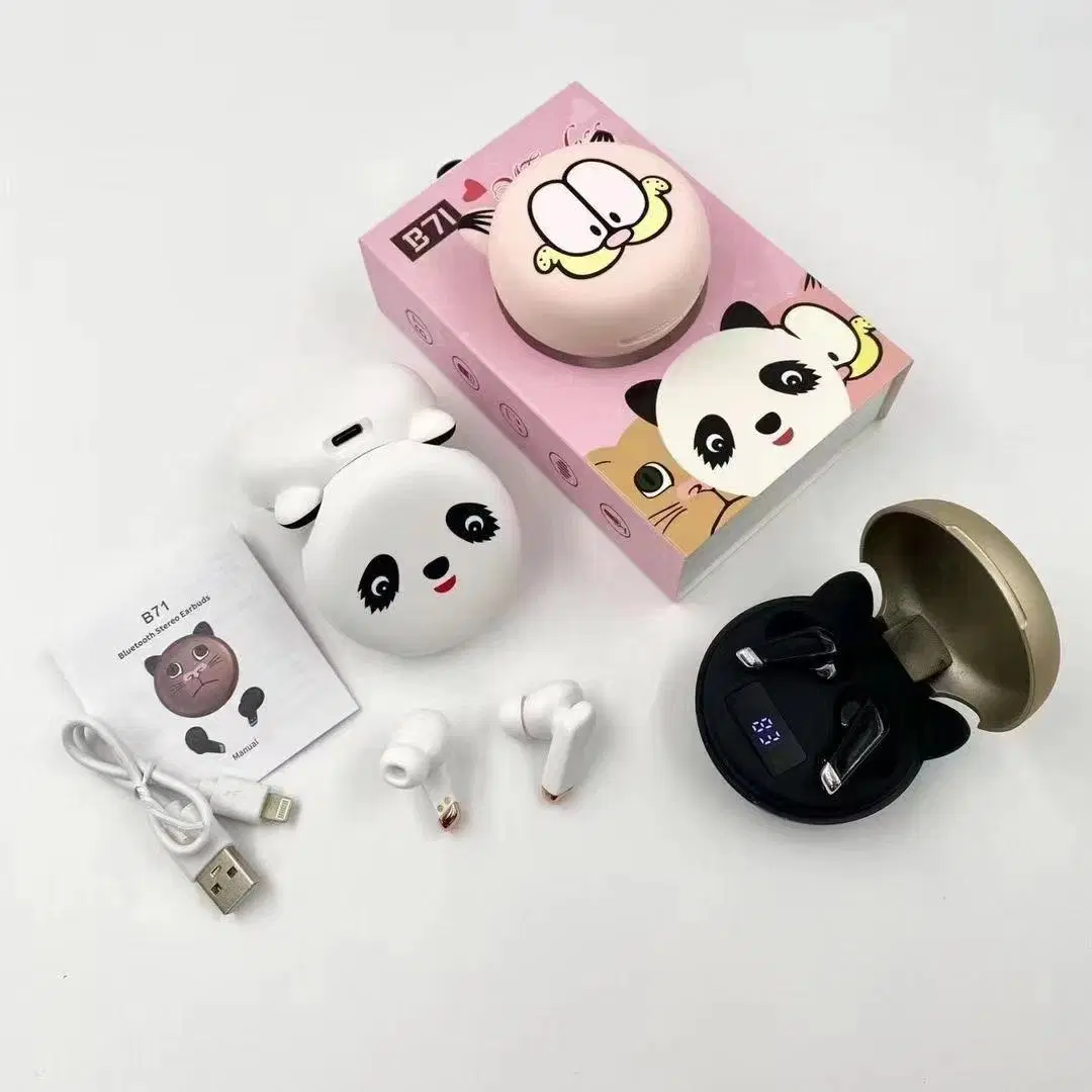 Beautiful Cute Animal Cartoon Duck Bear Panda Wireless Bluetooth Headset Headphone Earphone Gift for Children Toys Earbuds