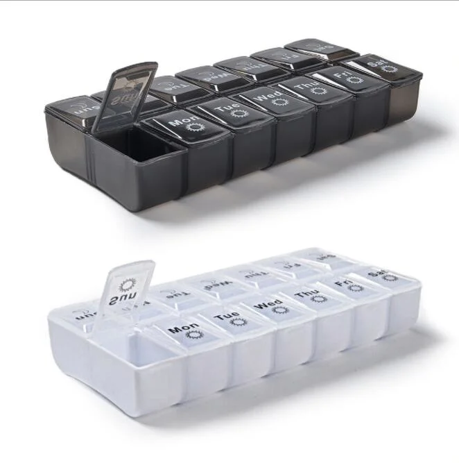 14 Grids Weekly Pill Box Plastic Medicine Dispenser Case