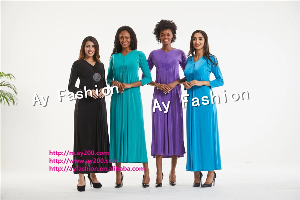 Popular Summer High Ice Silk African Muslim Long Abaya