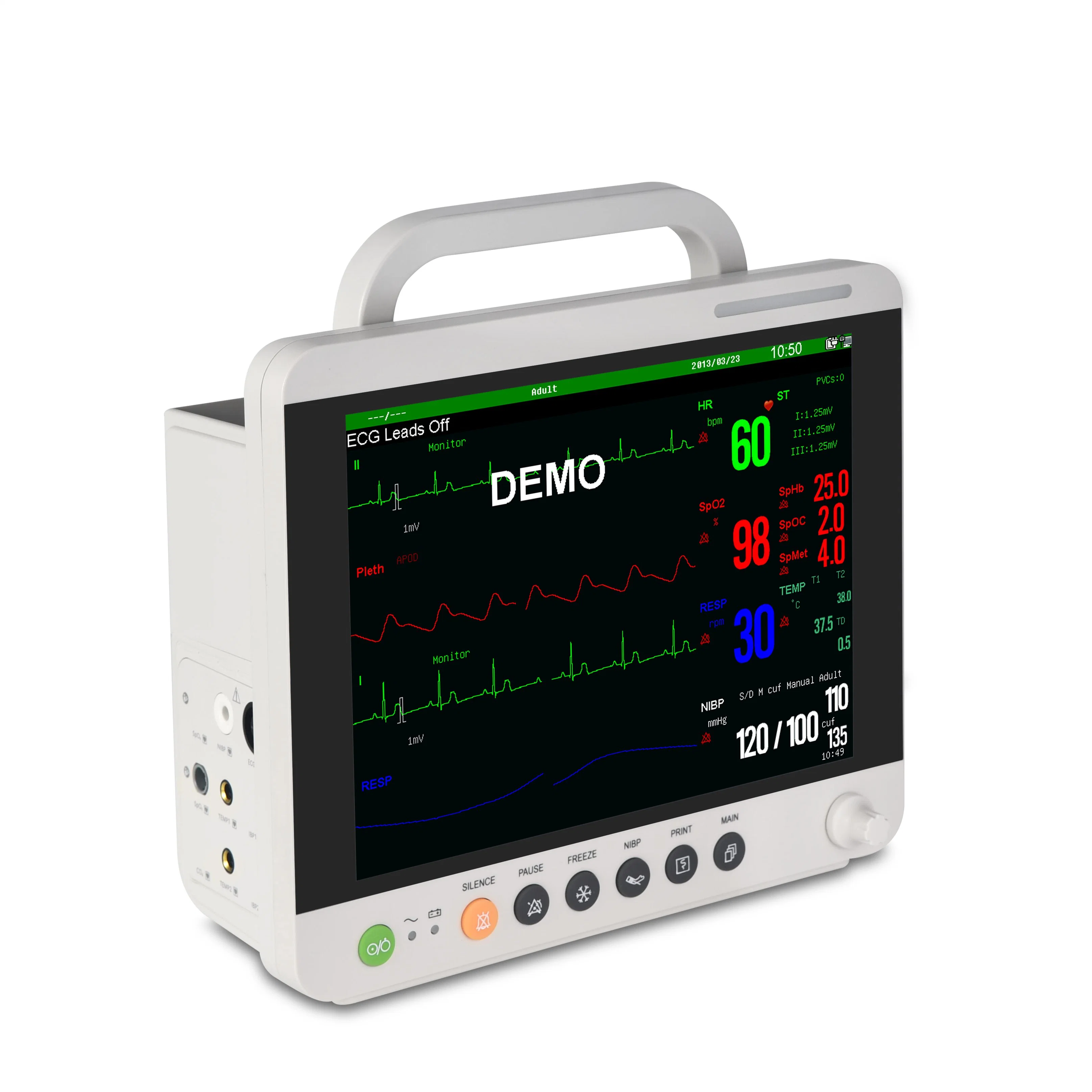 12inch Standard 6parameter ICU Monitor with Bp Cuff ECG Cable SpO2 Sensor Sinnor Factory Supply Directly Professional Manufacturer Spr9000b