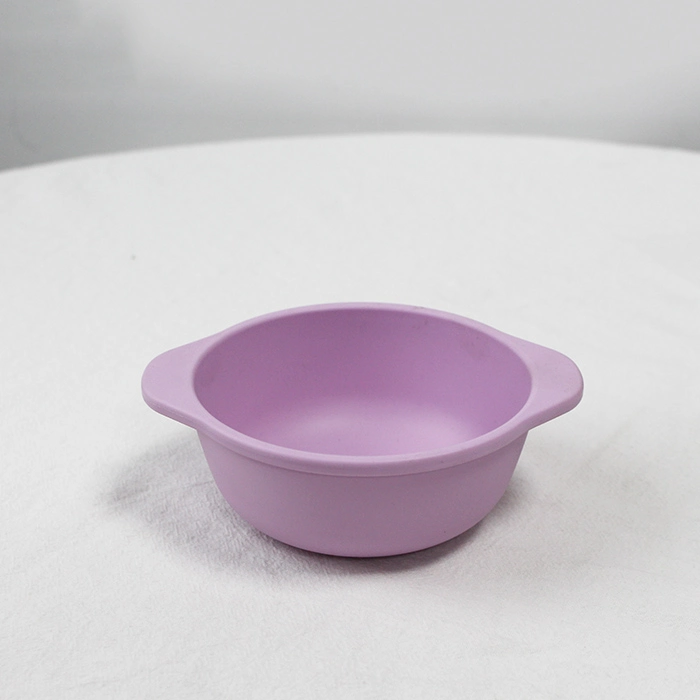 preço de fábrica Ecológico 100% púrpura redonda biodegradável PLA Kids Dinnerware Definido