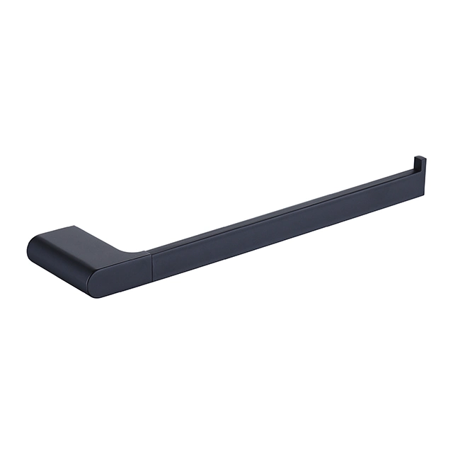 Bathroom Accessories Wall Mounted Matt Black Modern Brass Single Towel Bar (NC5009-MB)