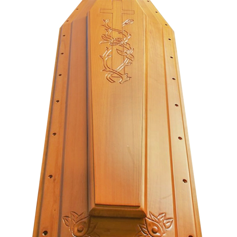 Italian Standard Coffin with Nice Carving for Cremation