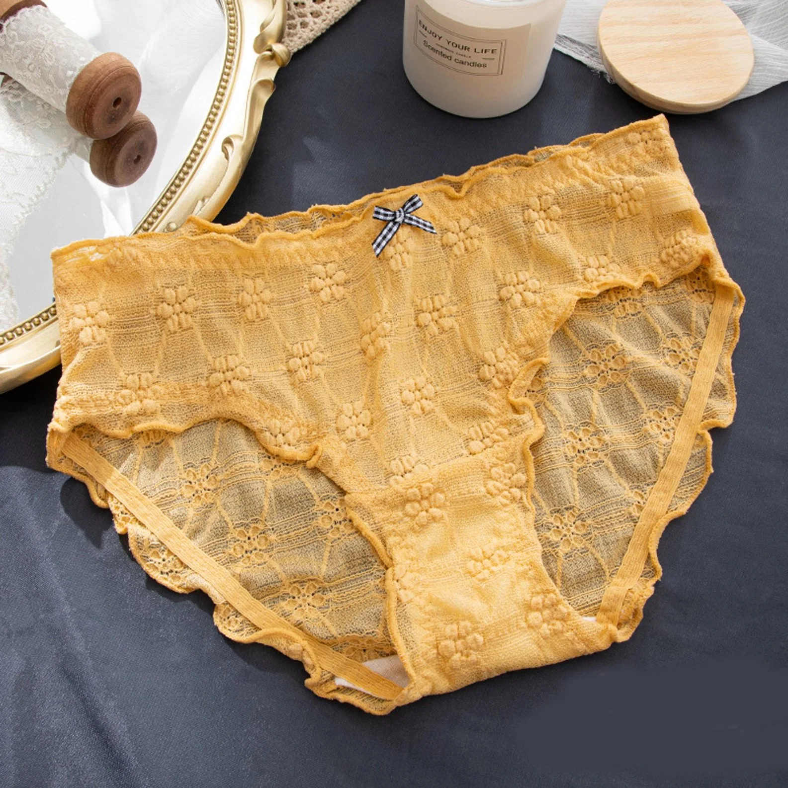 Damen Bakteriostatische Baumwolle Schritt Midwaist Unterwäsche Antibakterielle Unterwäsche