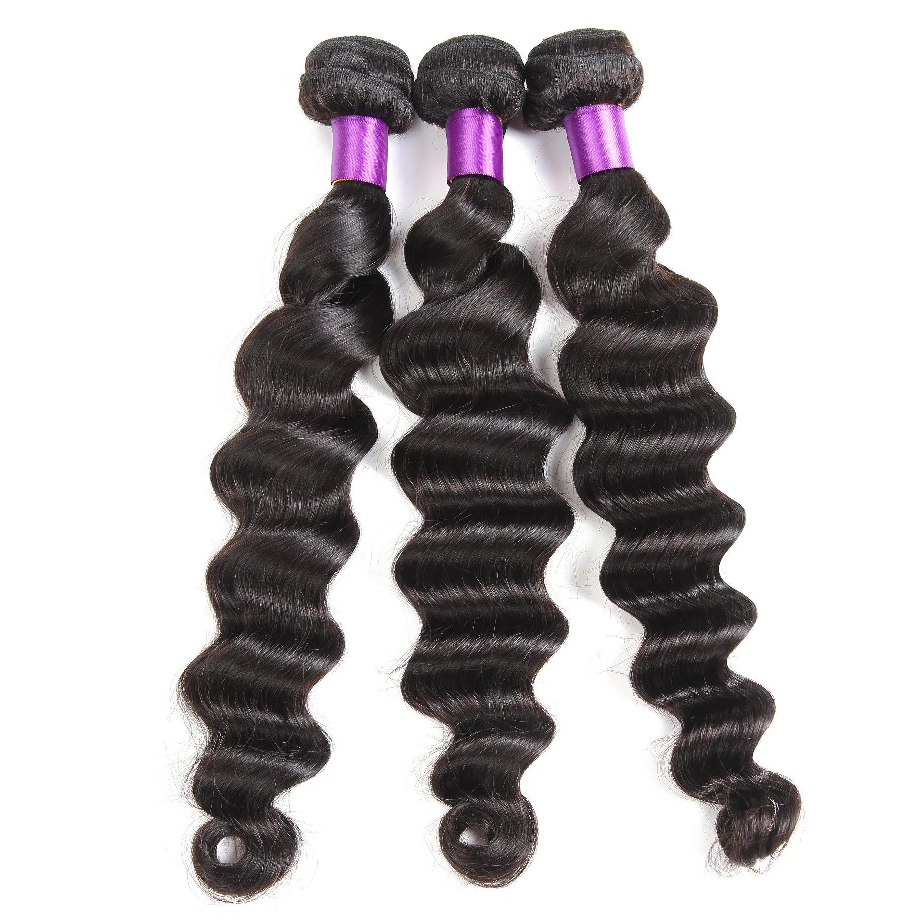 Kbeth Full Cuticle Aligned Virgin 100% Double Drawn 10A 12A Long Loose Wave Remy Hair Extensions Bundles Wholesale/Supplier