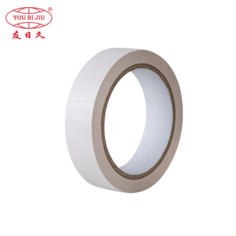 Heavy Duty Jumbo Roll Super Strong Easy Tear Transparent Self Adhesive Paper Coated Double Sided Tissue Tape