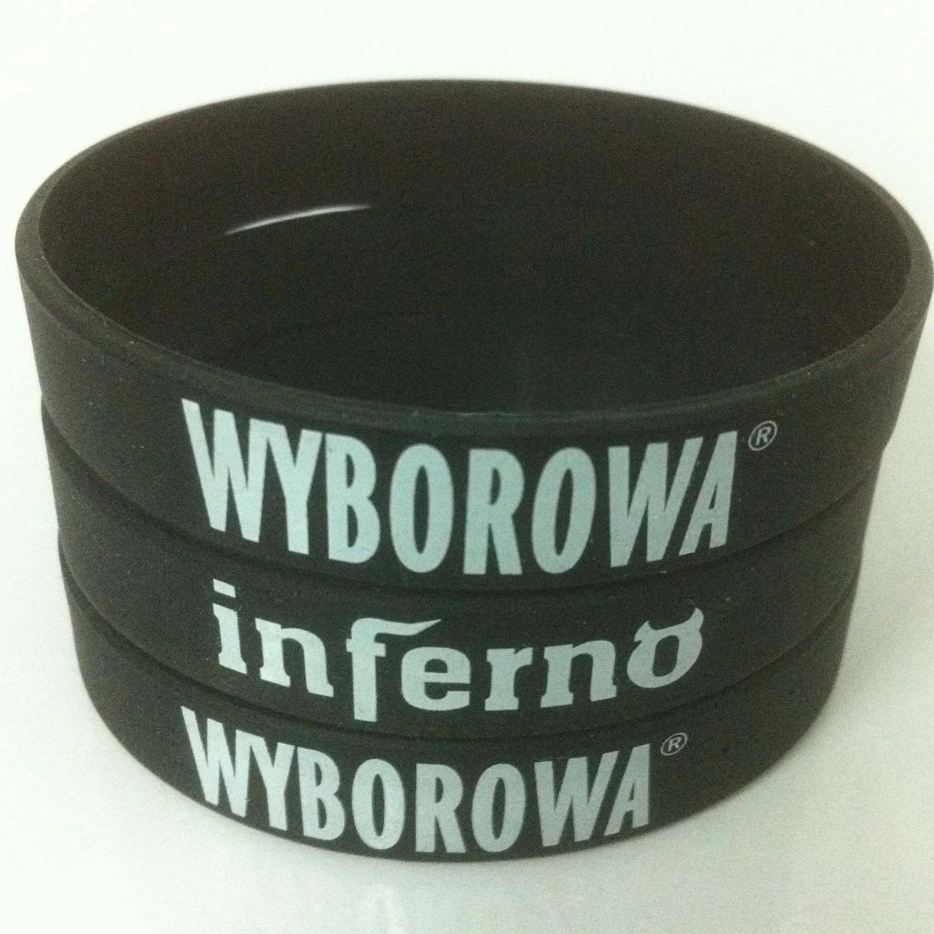 Factory Custom Green Silicone Bracelet / Glow in Dark Silicone Wrist Band