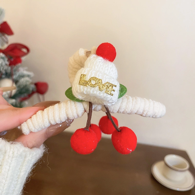 Plush Christmas Hair Claw Santa Snowman Elk Hair Clip Shark Clip Hair Grab Clip