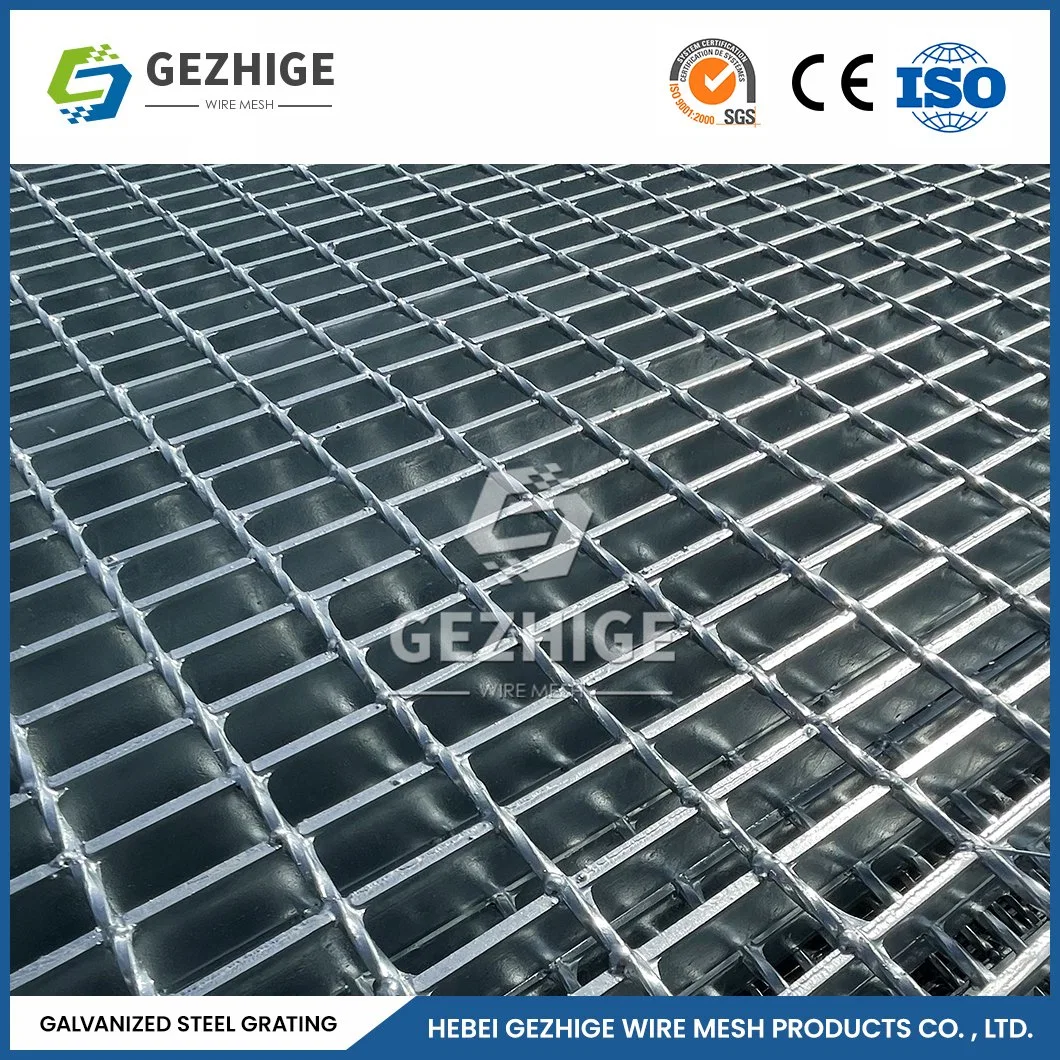 Gezhige Lighting Factory Steel Grating Manufacturing Custom Corrosive Stainless Steel Grating China 75X6 75X10 mm Bearing Bar Galvanised Steel Grid Flooring