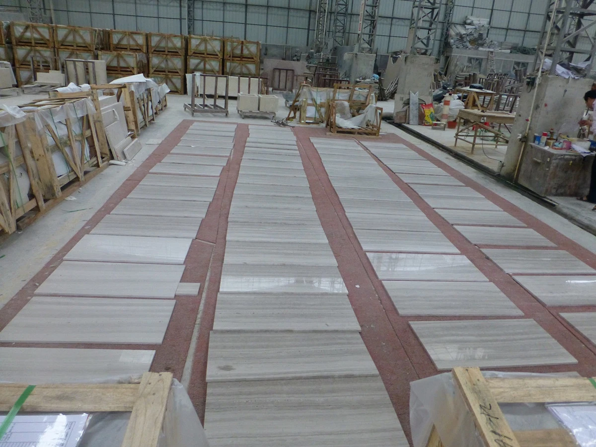 China Silk Georgette White Serpenggiante Timber White Wood Grain Marble