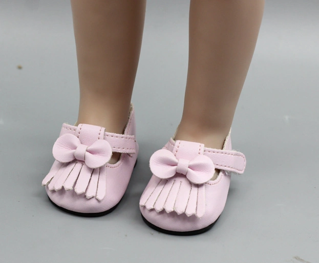 Pink Color Flat Shoes for 18'' 43cm American Girl Wellie Wisher Dolls Accessories