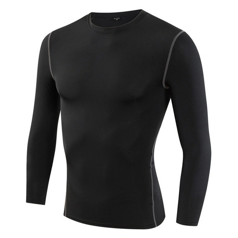 2022 Long Sleeve Clothing Fitness Running T Shirt Men O-Neck T-Shirt Cotton Bodybuilding Sport Shirts Tops Gym Men T Shirt