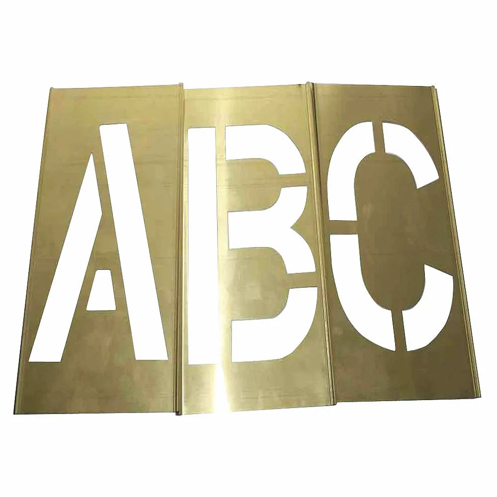 Easy to Use Brass Interlocking Stencil with Letters (20Y508)