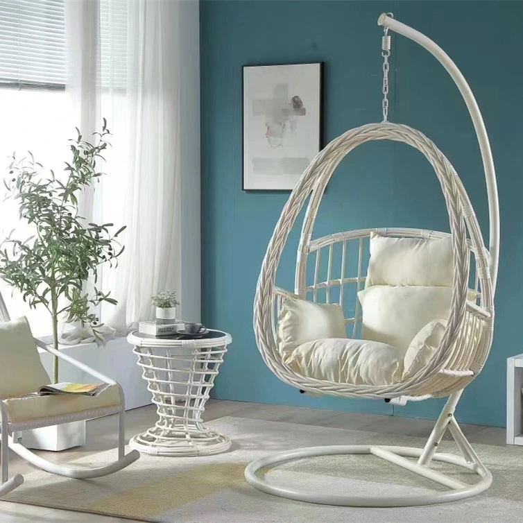 Cadeira de baloiço com Varanda redonda e jardim, mobiliário exterior, balanços para o pátio Cadeira de ratã