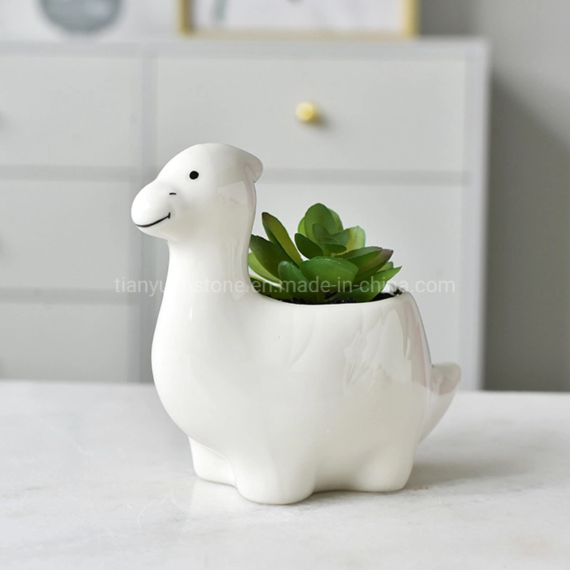 Ceramic Small Animal Succulent Plant Pot for Home/Office