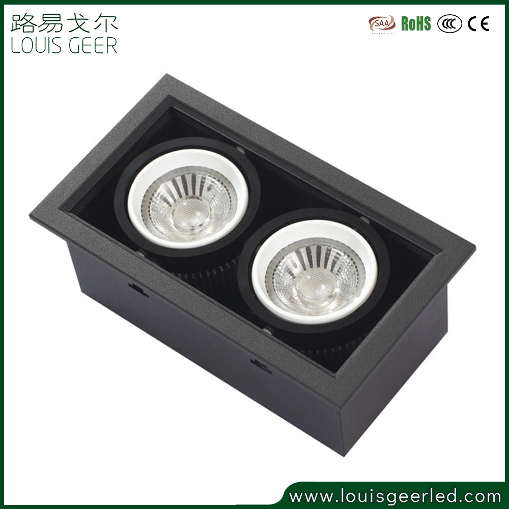 CE plastique OEM RoHS SAA a approuvé l'aluminium Grille Downlight Led