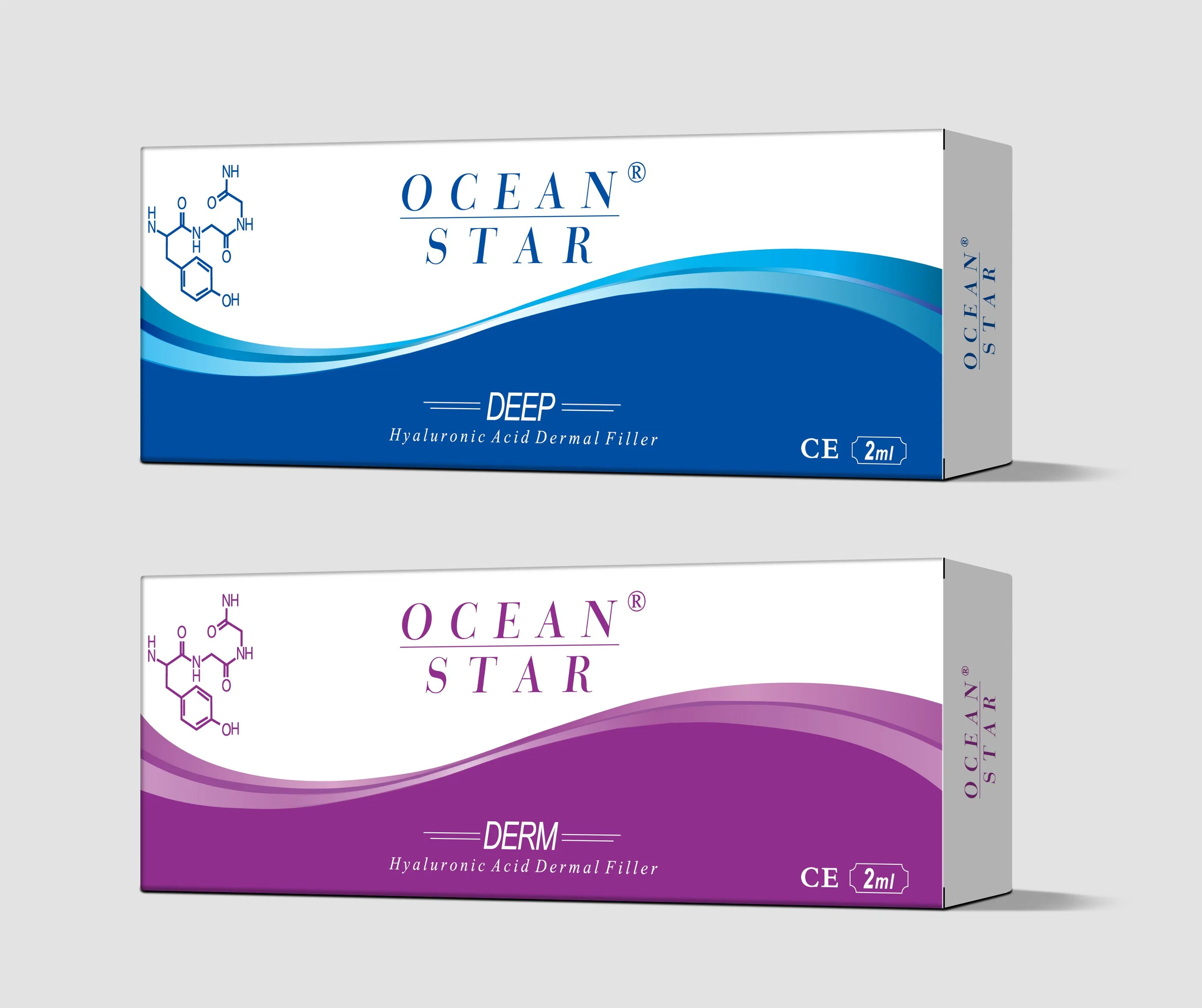 20ml 50ml Sevendbio Mama cuerpo mejora de la nalga de inyección de relleno dérmico de la cirugía plástica de gran tamaño de los implantes de gel de ácido hialurónico de hectáreas de relleno dérmico Ocean Star