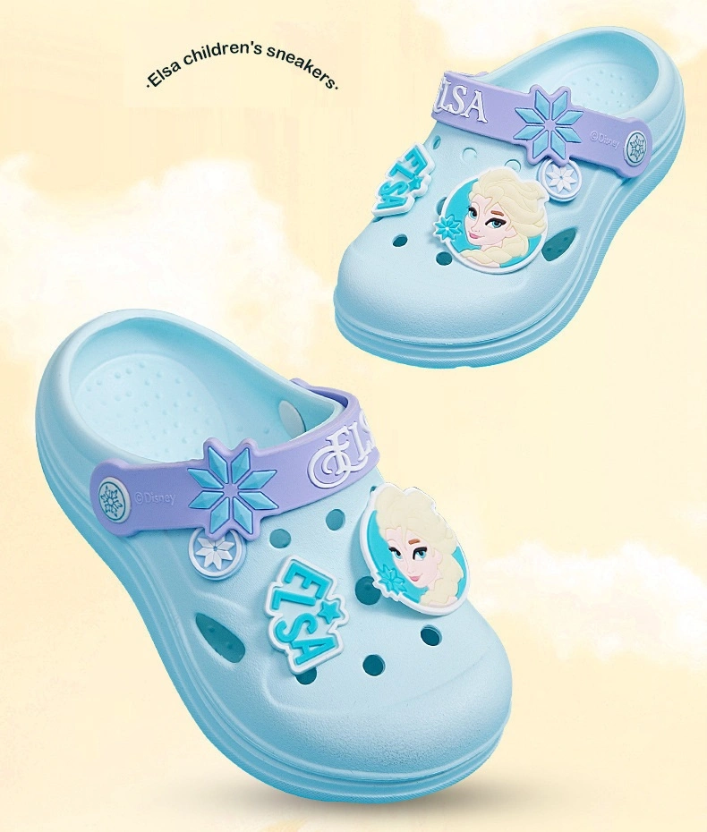 Princesse Elsa Sandales Frozen EVA Chaussons pour Enfants Pantoufles de Bain Antidérapantes Chaussures d'Extérieur Cadeau Chaussures Cartoon pour Fille