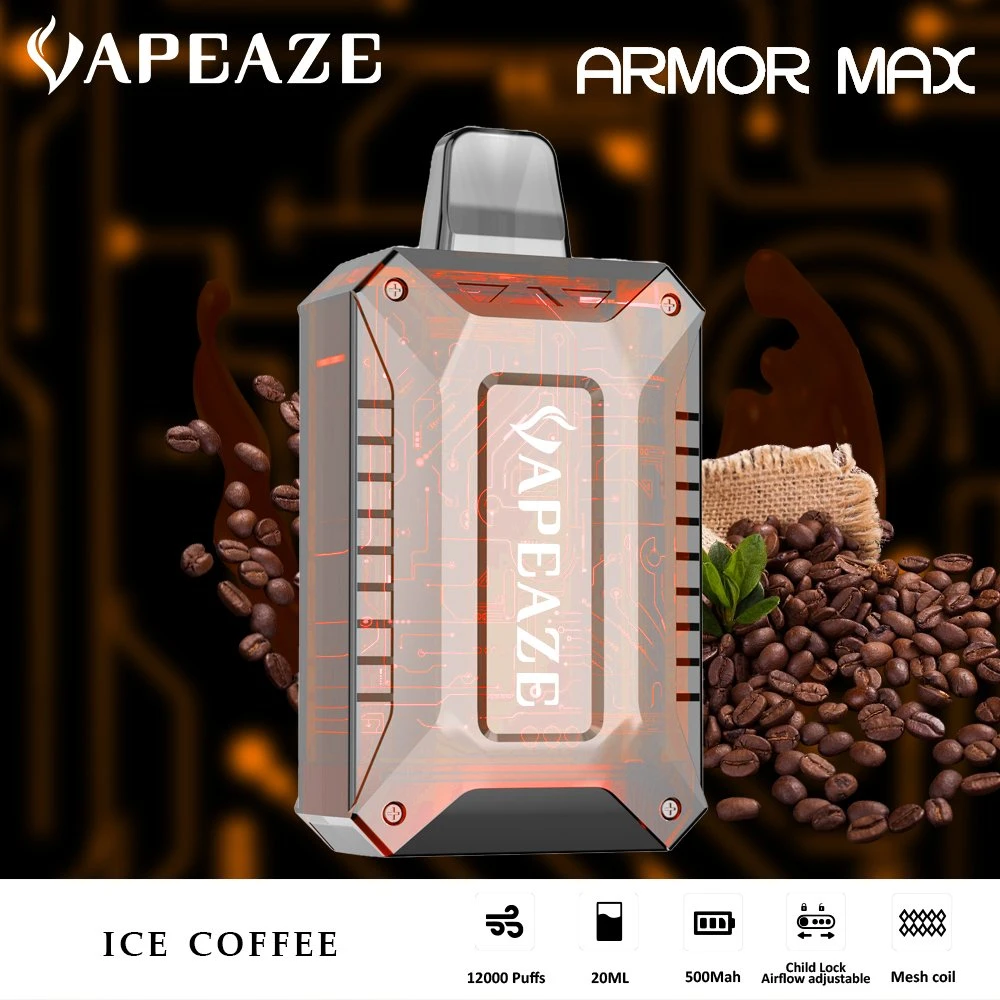 Armadura original Max 12000 Puffs desechable VAPE 18ml capacidad Fillable Vaporizador al por mayor