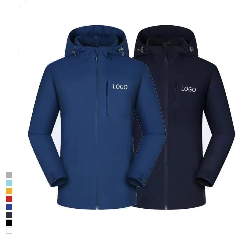 Most Popular Custom Logo Plus Size Hot Sale High quality/High cost performance  Fashionable Wind Cheater Jacket for Men