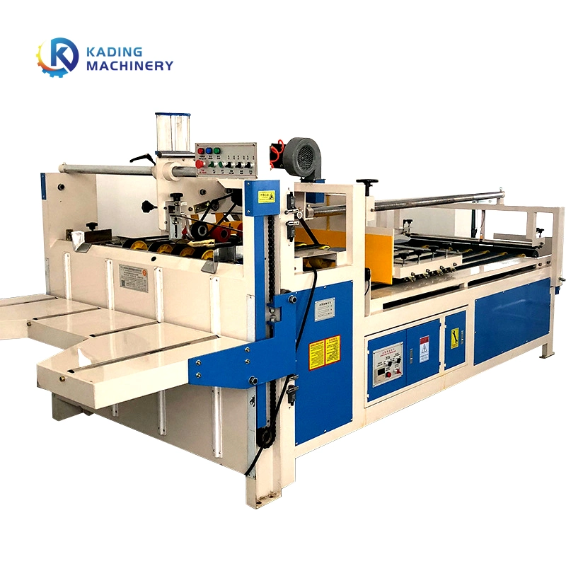 Semi-Automatic Cardboard Carton Box Making Folding Gluing Machine