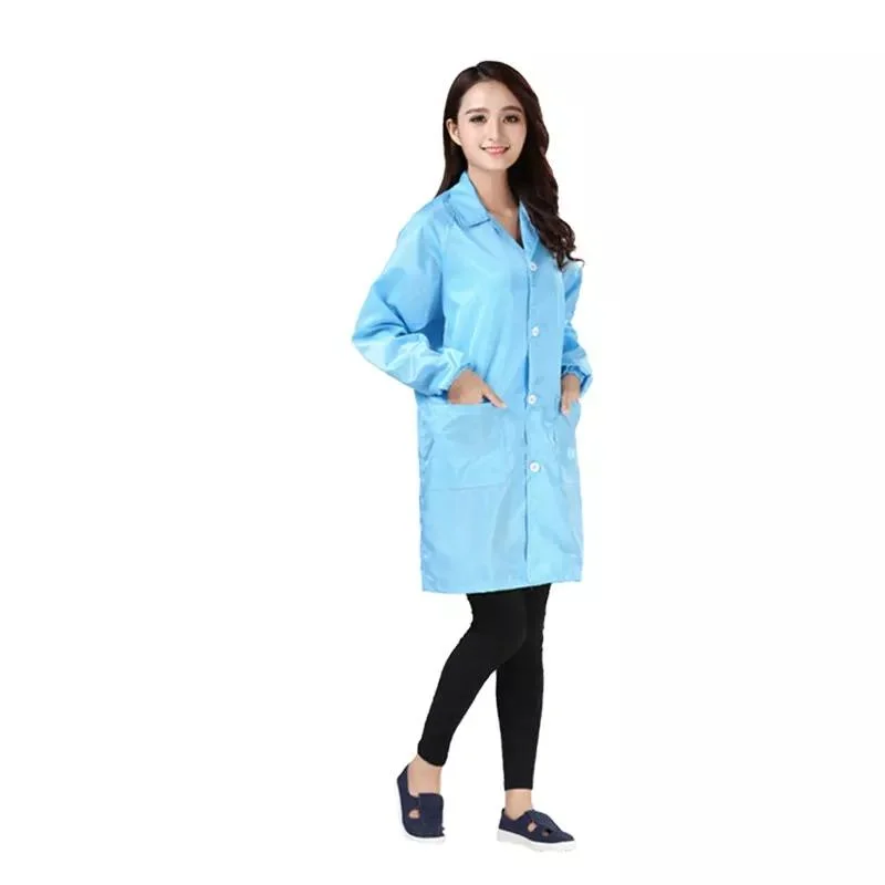 2.5mm Grip Reusable Dust Free Unisex Anti Static Hooded ESD Garment Cleanroom Clothes for Working