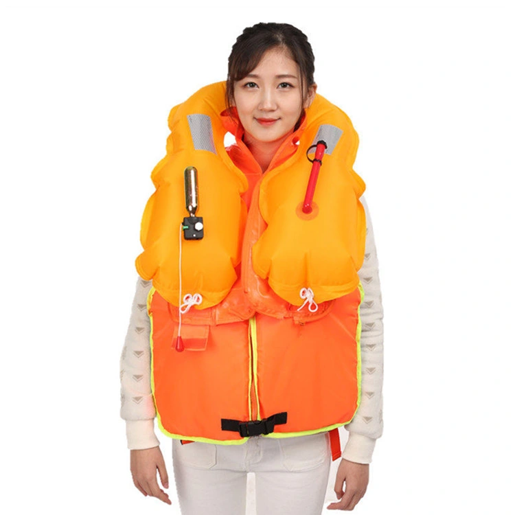 Fire Fighting Inflable EPE Foam Double Protecting Compound Complex Life Jacket