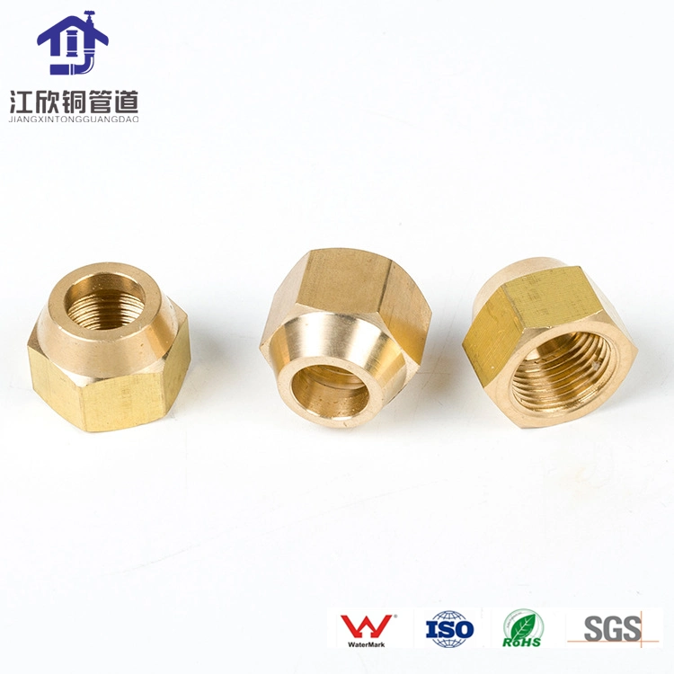 Brass Nut Forged Flared Refrigerant Pipe Fitting Air Conditioner Part