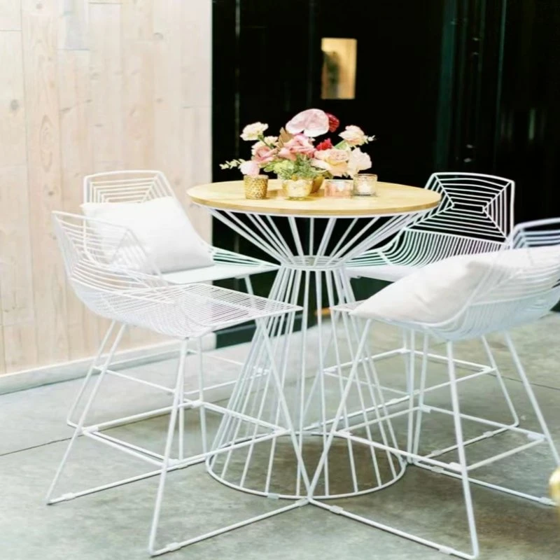 Wedding Furniture Stainless Steel Gold Bar Chair Table