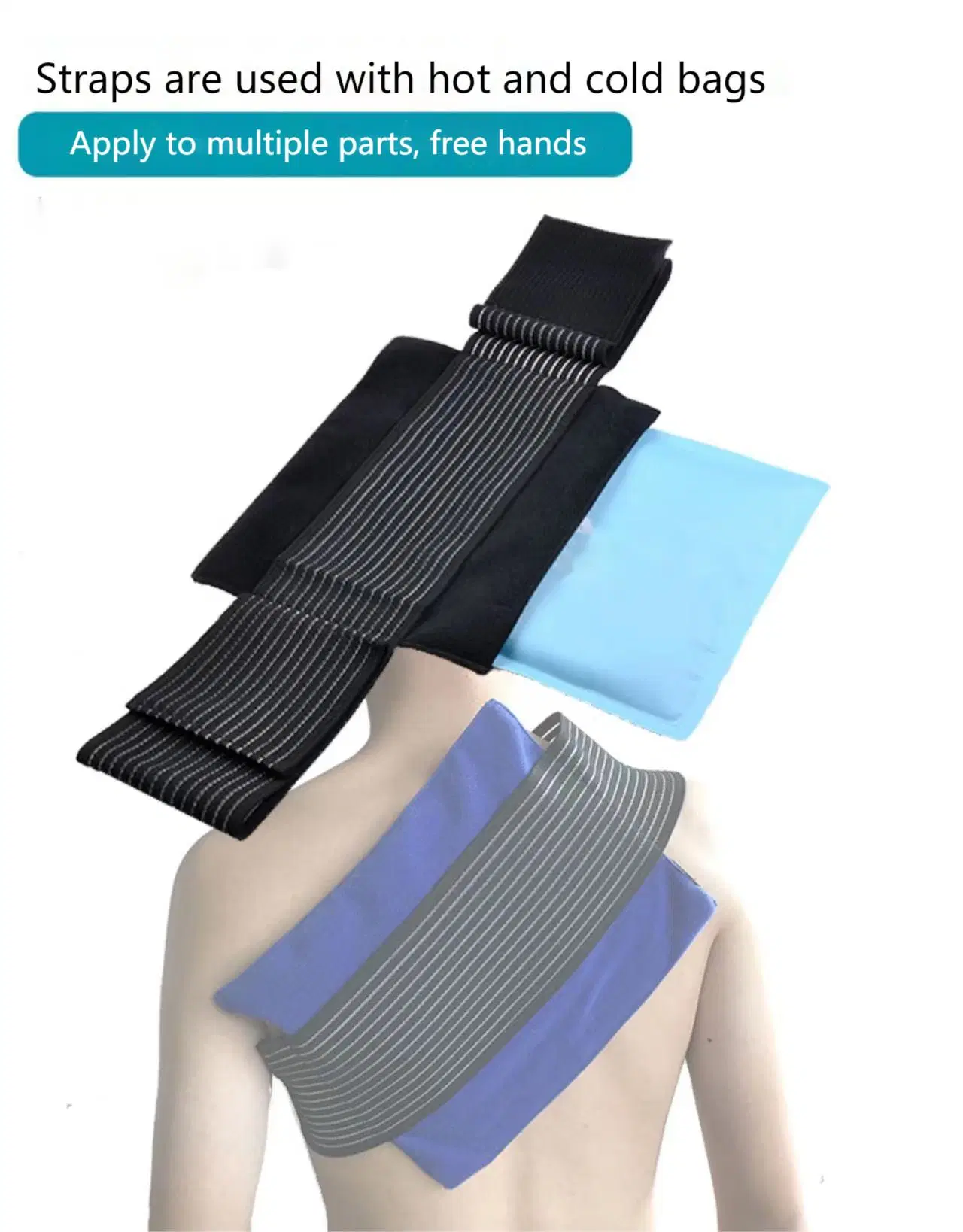 Genouillère emballage de glace froid chaud gel Pack compression Brace Sangle de soutien thermique pour la douleur de l'arthrite lésion athlétique